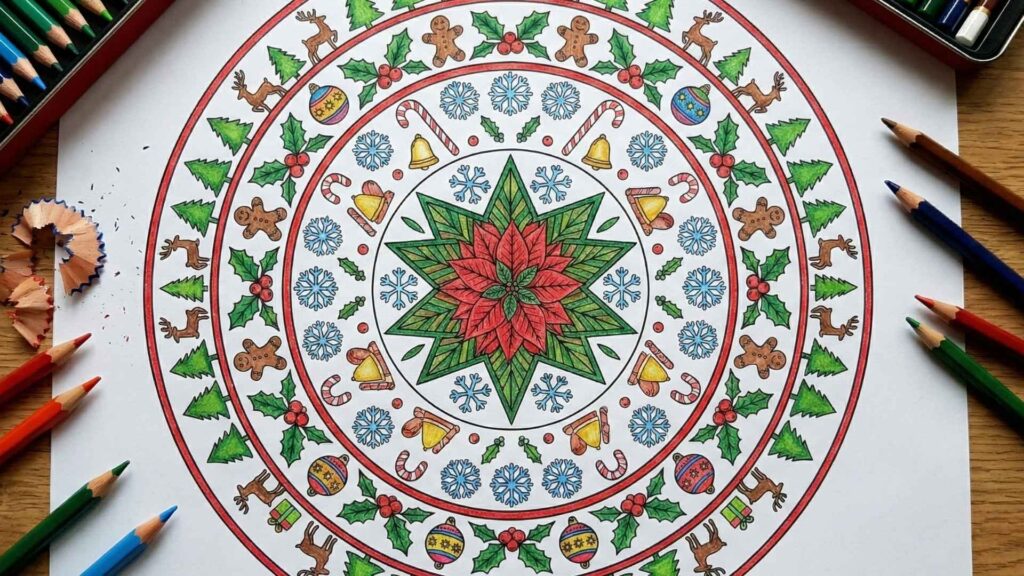 Świąteczne kolorowanki na Boże Narodzenie – Darmowe do pobrania i druku 🎄 | foto. Kompulsator.pl